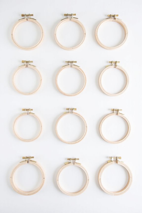 adjustable embroidery hoops selection