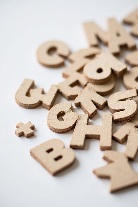 choosing scrapbook chipboard letters