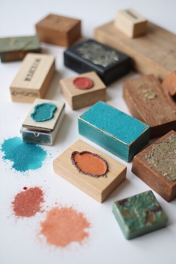 choosing stamps and inks