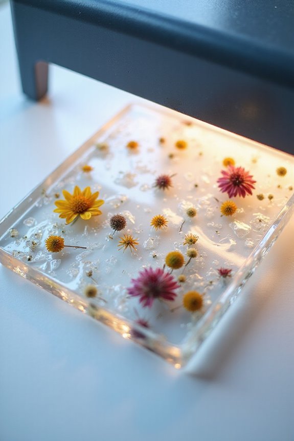 curing resin jewelry pieces