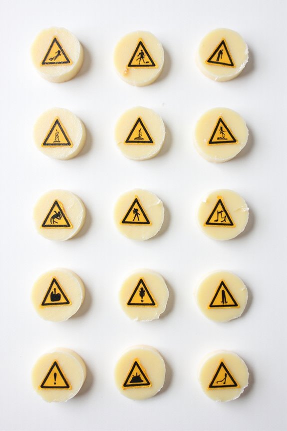 essential candle warning stickers