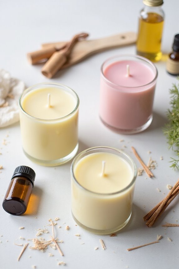 essential oil candle selection
