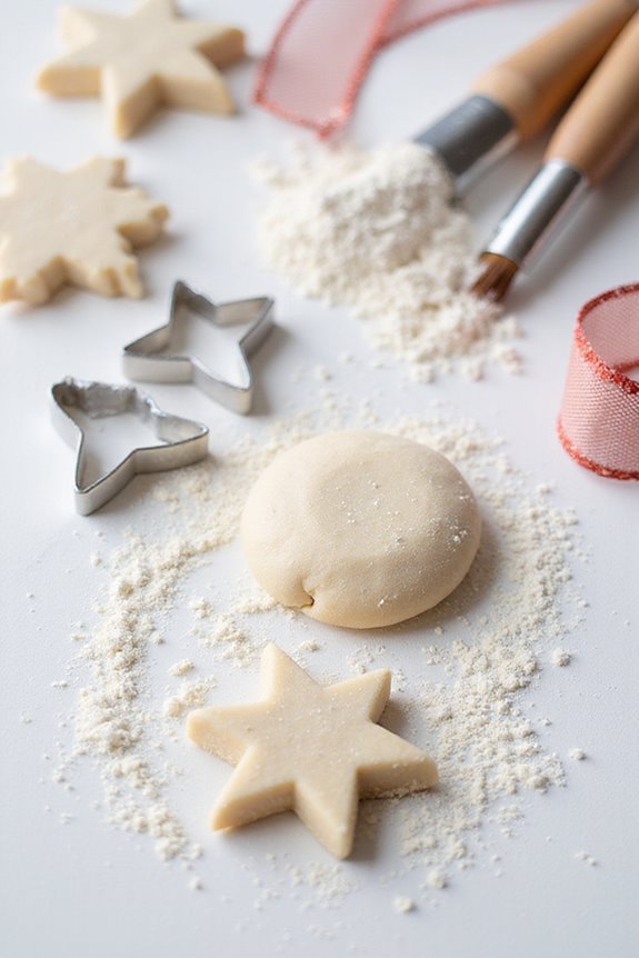 making colorful salt dough