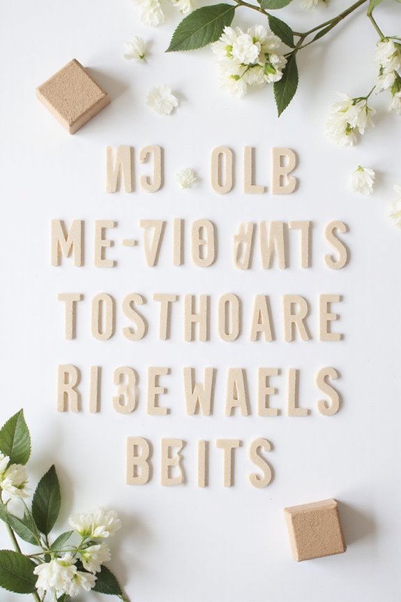 top chipboard letters selection