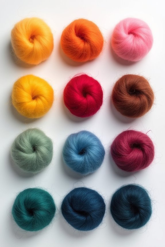 top wool felting colors